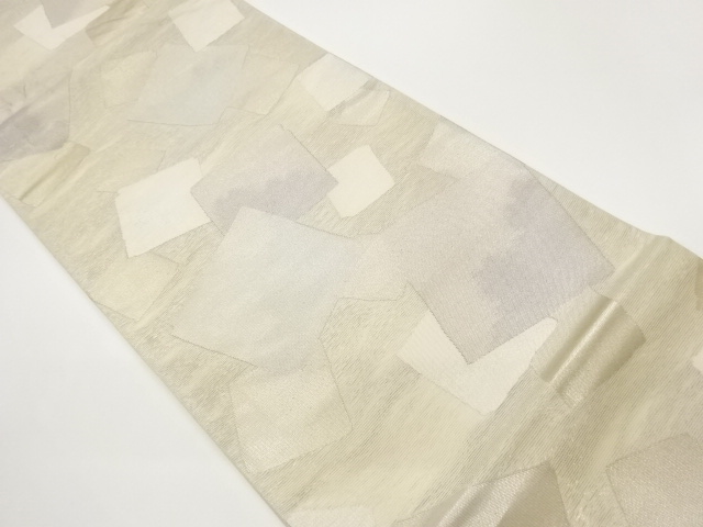 JAPANESE FUKURO OBI FOR SUMMER / WOVEN SHIKISHI PATTERN